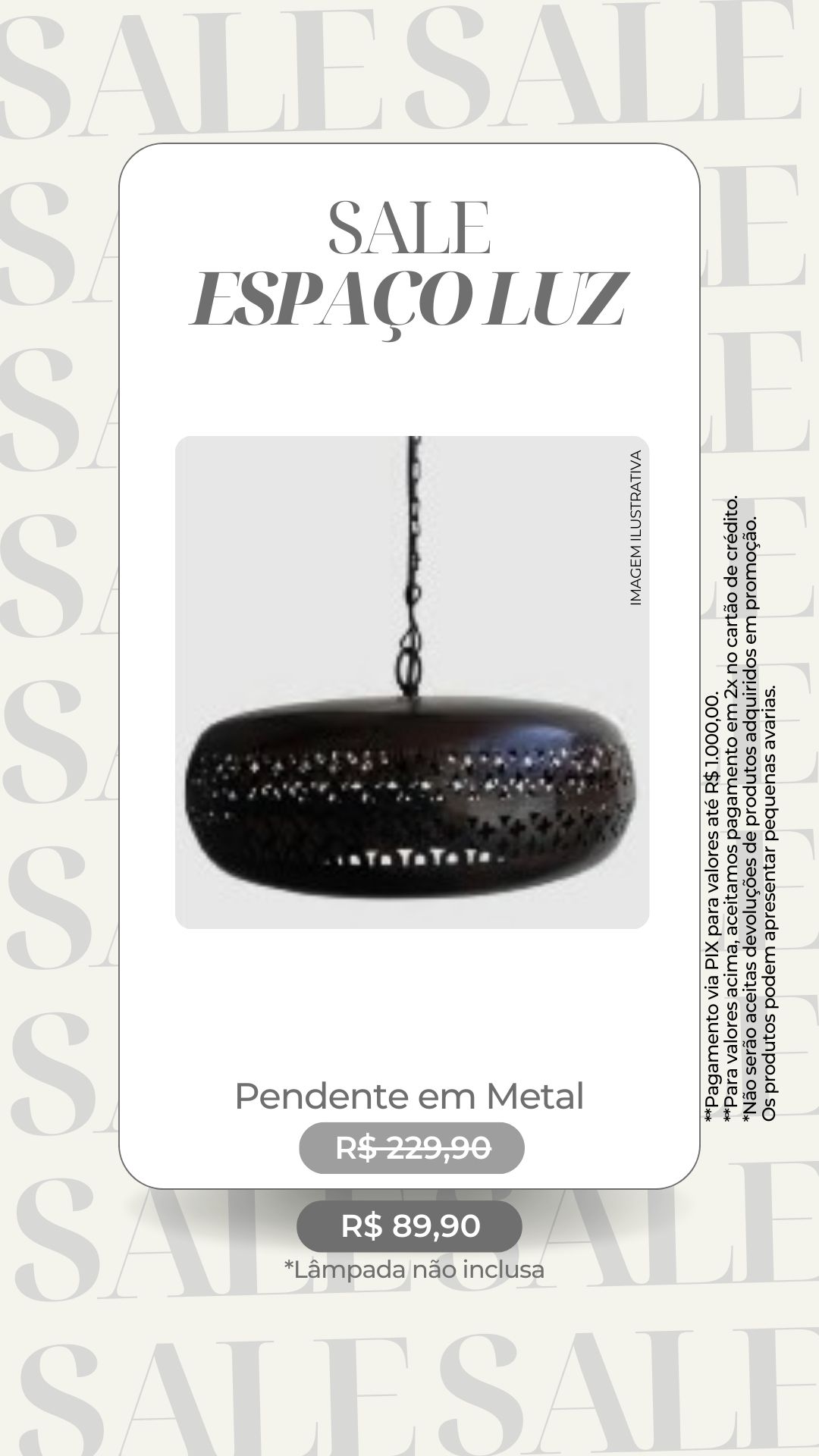 Pendente em Metal