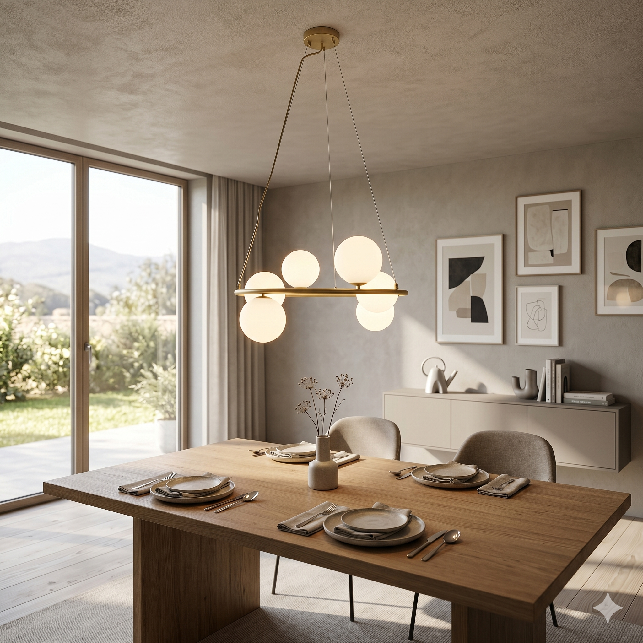 Pendente Redondo Dourado