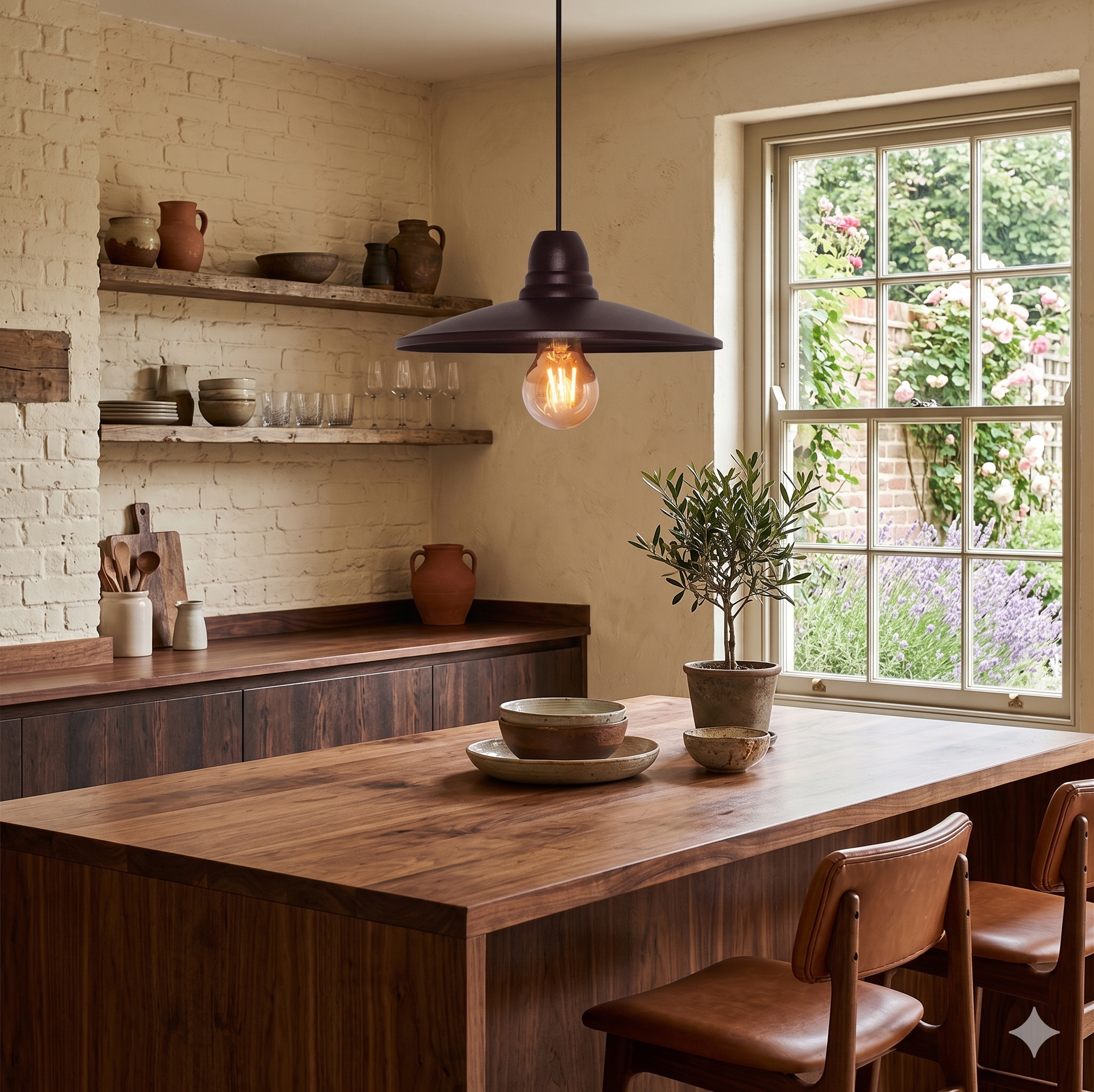 Pendente Vintage 1xE27 Marrom