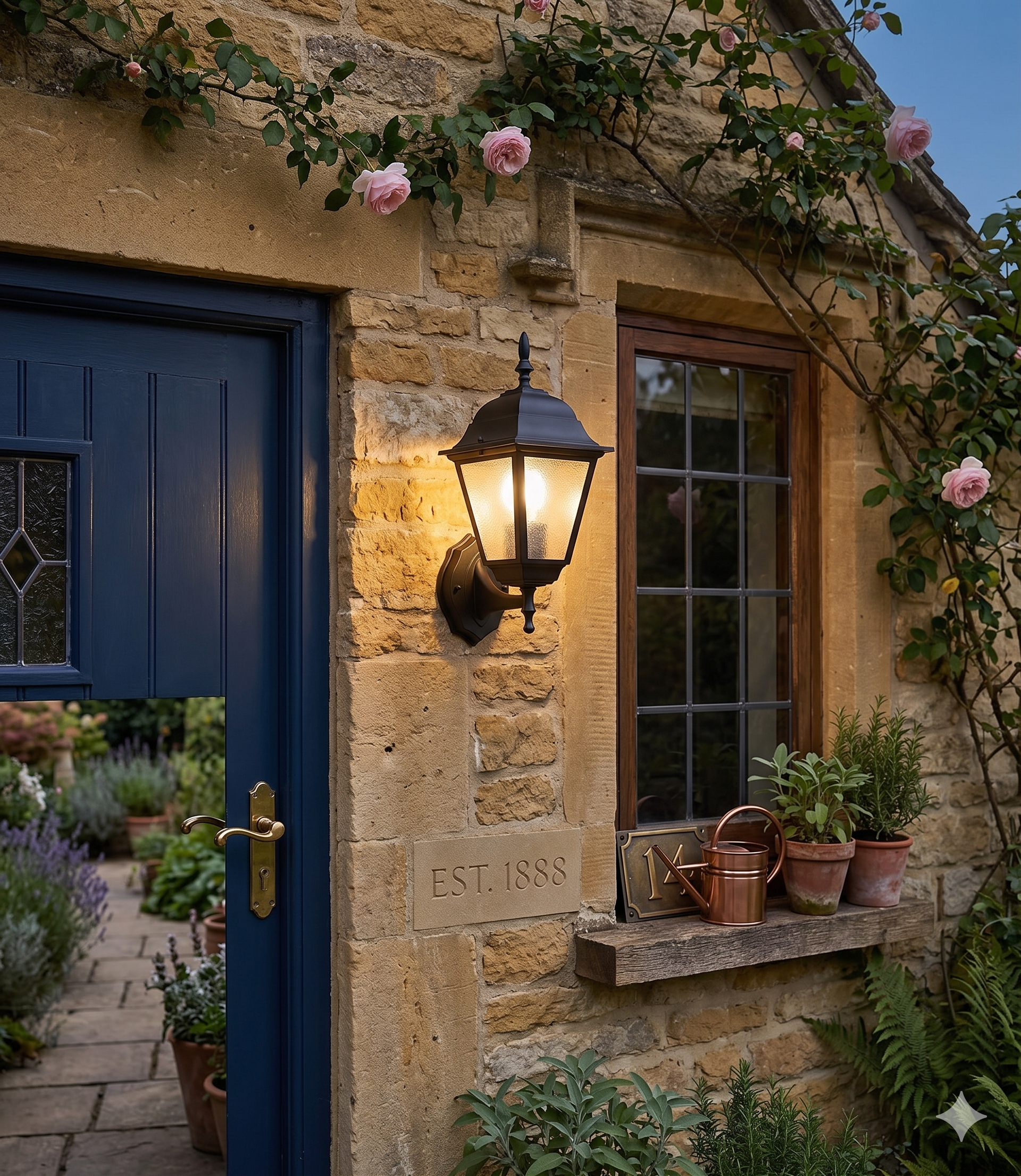 Arandela Colonial Preta